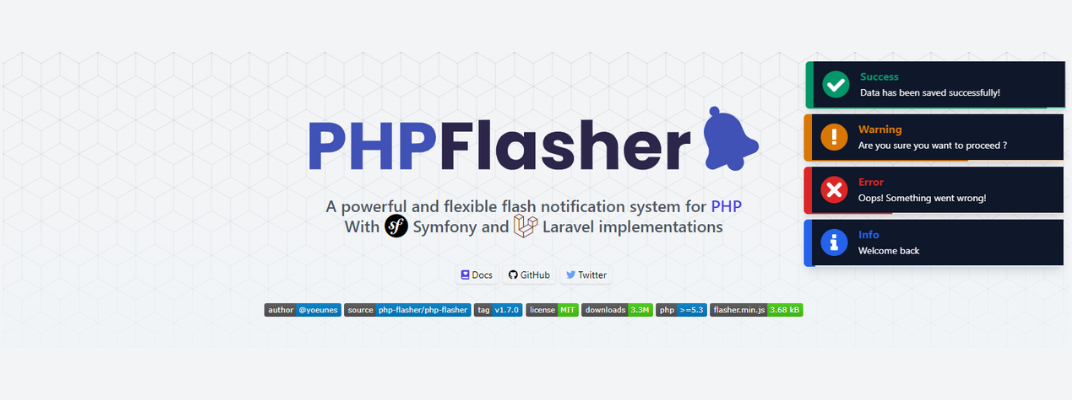 Simple & Easy Flash Notifications from PHP and Javascript cover image